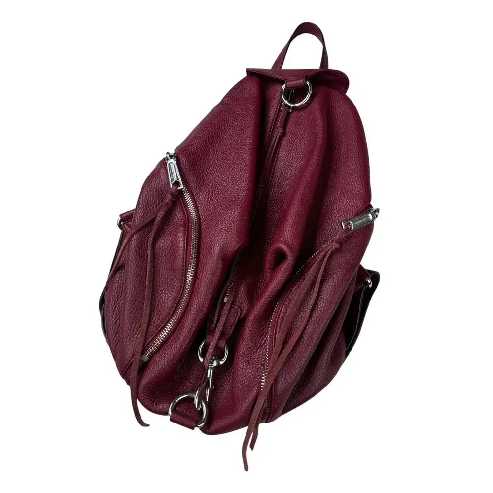 Rebecca Minkoff Julian Burgundy Leather Backpack